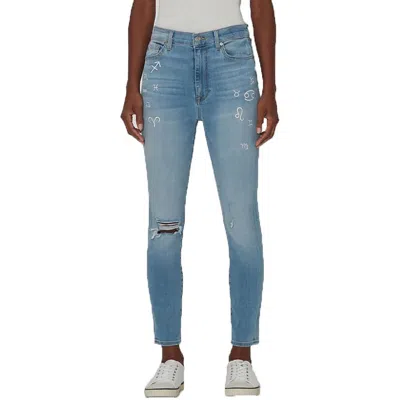 7 For All Mankind Womens Distressed Denim Skinny Jeans