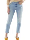 7 FOR ALL MANKIND WOMENS DISTRESSED LOW-RISE SLIM JEANS