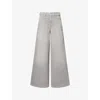 7 For All Mankind Womens Drive Marie Wide-leg Mid-rise Denim Jeans
