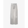 7 For All Mankind Womens Drive Tess Straight-leg High-rise Denim Jeans