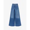 7 For All Mankind Womens  Marie Wide-leg Stretch-denim Jeans