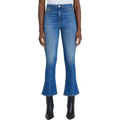 7 For All Mankind Womens Faded Denim Cropped Jeans