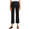 7 For All Mankind Womens Faux Leather Ankle High-waist Pants In Black