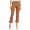 7 For All Mankind Coated Golden Tan High-rise Slim Kick Jean In Brown