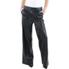 7 For All Mankind Womens High Rise Faux Leather Wide Leg Pants