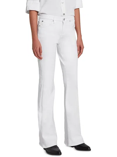 7 For All Mankind High-rise Flared Jeans In White