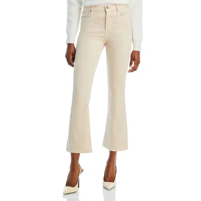 7 For All Mankind Womens High-waist Cotton Cropped Jeans In Neutral