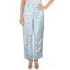 7 For All Mankind Womens High Waist Cropped Straight Leg Jeans In Multi