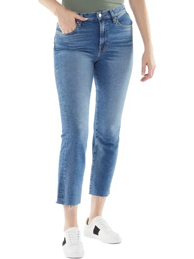 7 For All Mankind Womens High Waist Kick Flare Slim Jeans In Blue