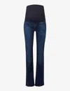 7 For All Mankind Maternity Bootcut High-rise Stretch-denim Jeans In Blue