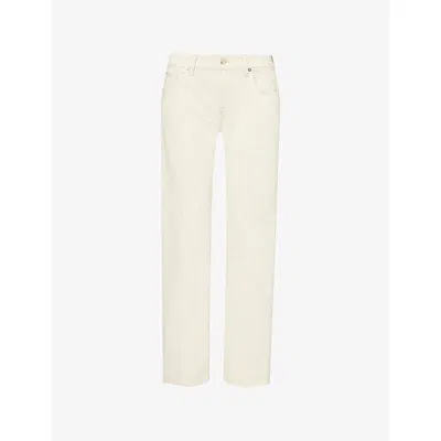7 For All Mankind Womens Moondust Calie Straight-leg Denim Jeans In Neutral