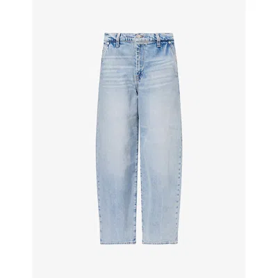 7 For All Mankind Womens  Bonnie Curvilinear Wide-leg Stretch-denim Jeans
