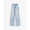7 For All Mankind Womens  Marie Wide-leg Stretch-denim Jeans