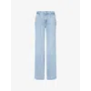 7 For All Mankind Womens  Modern Dojo Flared-leg Denim Jeans