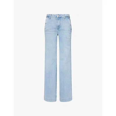 7 For All Mankind Womens  Modern Dojo Flared-leg Denim Jeans