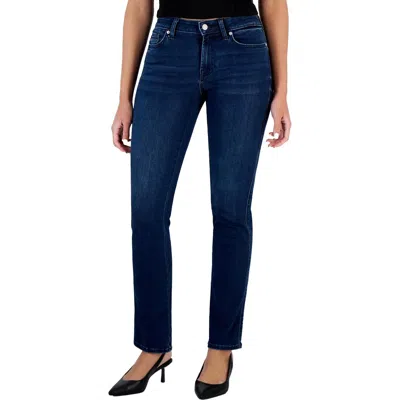 7 For All Mankind Womens Pocket Denim Straight Leg Jeans In Multi