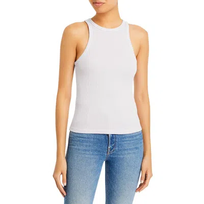 7 For All Mankind Womens Racerback Ribbed Tank Top In Purple