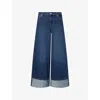 7 For All Mankind Womens Radar Marie Wide-leg Stretch-denim Jeans