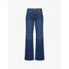 7 For All Mankind Womens Radar Tess Straight-leg High-rise Denim Trousers