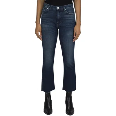 7 For All Mankind Womens Raw Hem Denim Bootcut Jeans