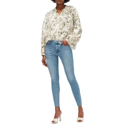 7 For All Mankind Womens Raw Hem Denim Skinny Jeans