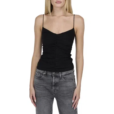 7 For All Mankind Womens Ruched Cotton Camisole