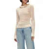 7 For All Mankind Womens Ruffled Cotton Pullover Sweater