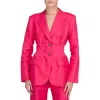 7 For All Mankind Womens Shoulder Pads Linen Two-button Blazer