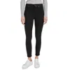 7 For All Mankind The High Waist Faux Pocket Skinny Pants In Black