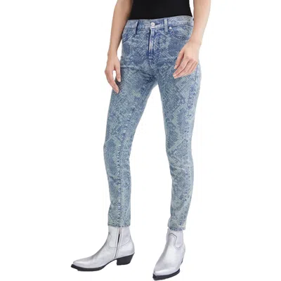 7 For All Mankind Womens Snake Print Denim Skinny Jeans
