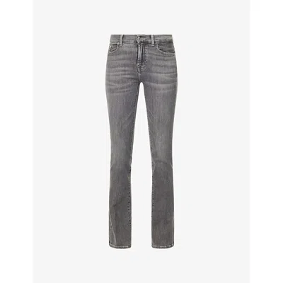 7 For All Mankind Womens Soho Grey 7fam Bootcut In Brown