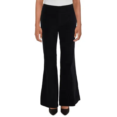 7 For All Mankind Womens Solid Velvet Flared Pants