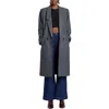 7 For All Mankind Womens Striped Polyester Long Coat
