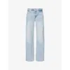 7 For All Mankind Womens Sunset Beach Calie Straight Ankle Cropped Denim Jeans