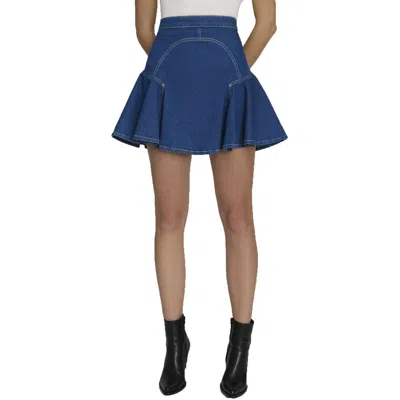 7 For All Mankind Womens Unlined Denim A-line Skirt