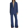 7 For All Mankind Womens Unlined Denim One-button Blazer