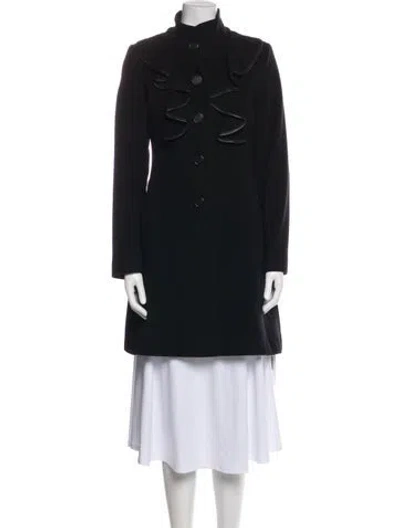 Pre-owned 7 For All Mankind Wool Coat In Black