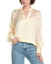 7 For All Mankind Holiday Stripe Long Sleeve Top In Neutral