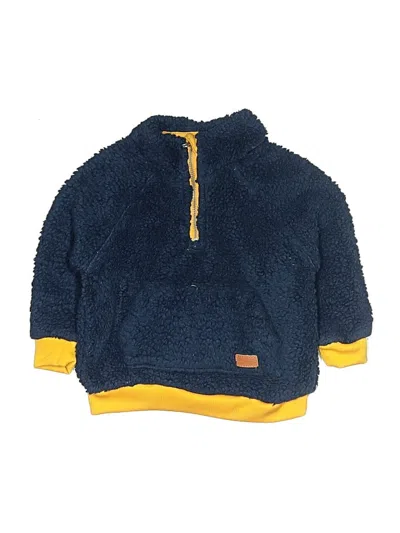 Pre-owned 7 For All Mankind Babies' Zip Up Hoodie In Blue