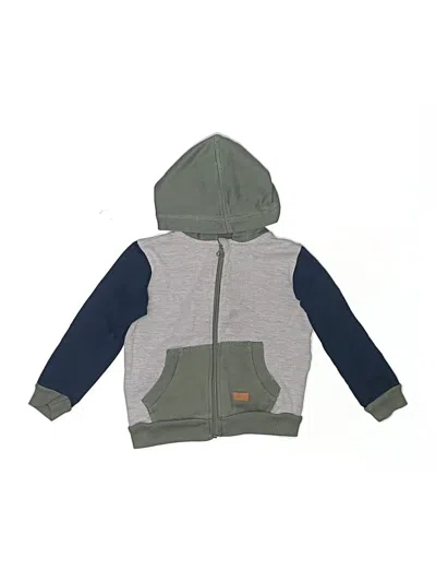 Pre-owned 7 For All Mankind Kids' Zip Up Hoodie In Gray