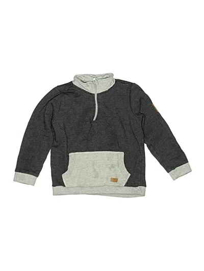 Pre-owned 7 For All Mankind Kids' Zip Up Hoodie In Gray