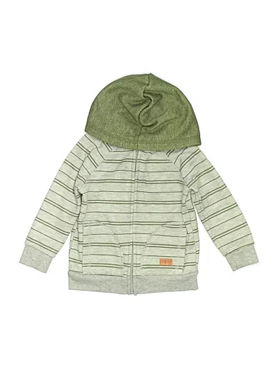 Pre-owned 7 For All Mankind Kids' Zip Up Hoodie In Green