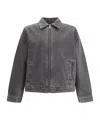7 For All Mankind Zipper Long Sleeve Casual Jacket In Black