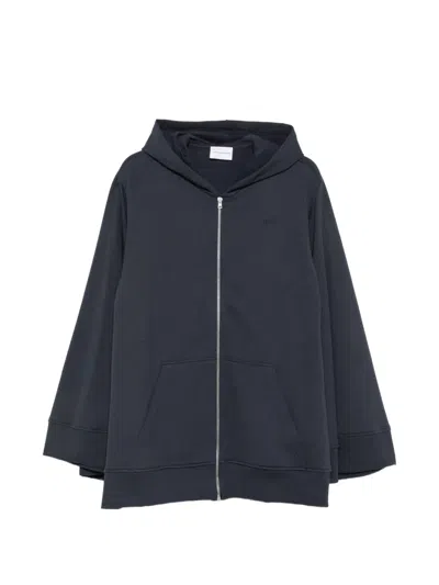 7 For All Mankind Zip-up Hoodie In Black