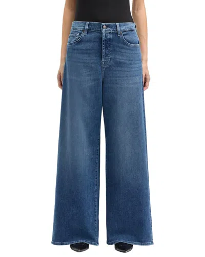 7 For All Mankind Zoey Glen Allen Wide Leg Jean In Blue