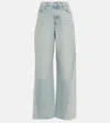 7 For All Mankind Zoey High-rise Wide-leg Jeans In Mid Summer