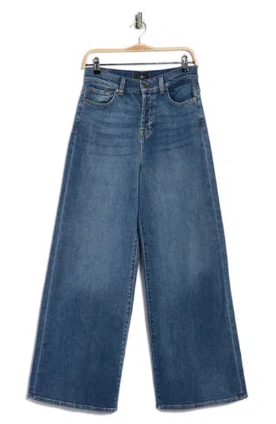 7 For All Mankind Zoey High Waist Wide Leg Jeans In Blue