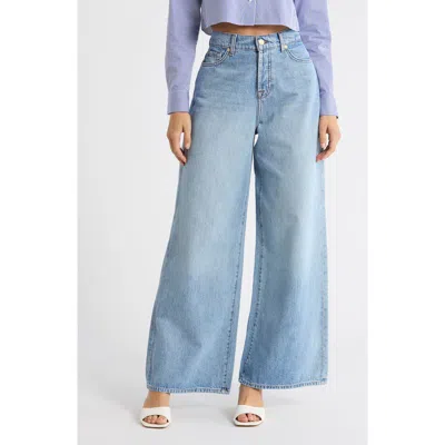 7 For All Mankind Zoey Wide Leg Jeans In Blue