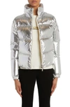 MONCLER MEUSE LAMINATED NYLON DOWN JACKET