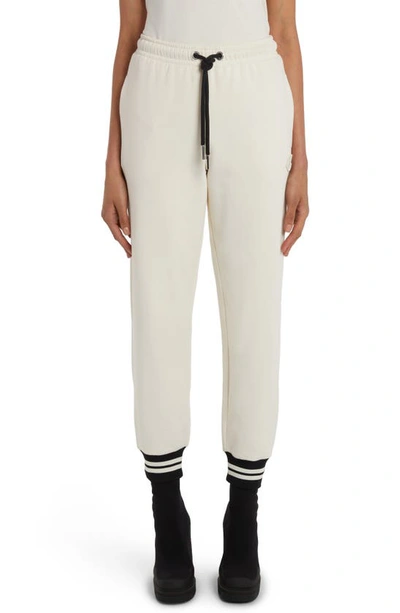 Moncler Striped-trim Track Trousers In White